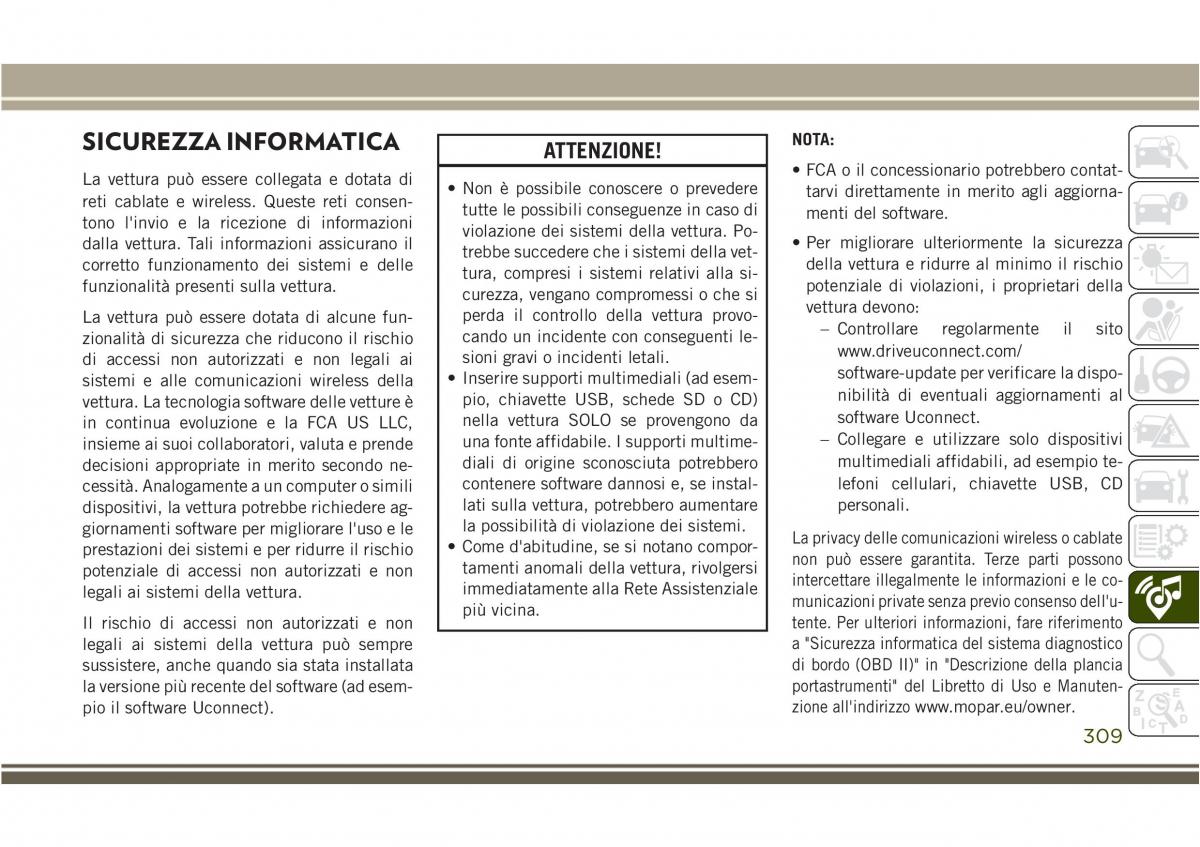 Jeep Compass II 2 manuale del proprietario / page 311