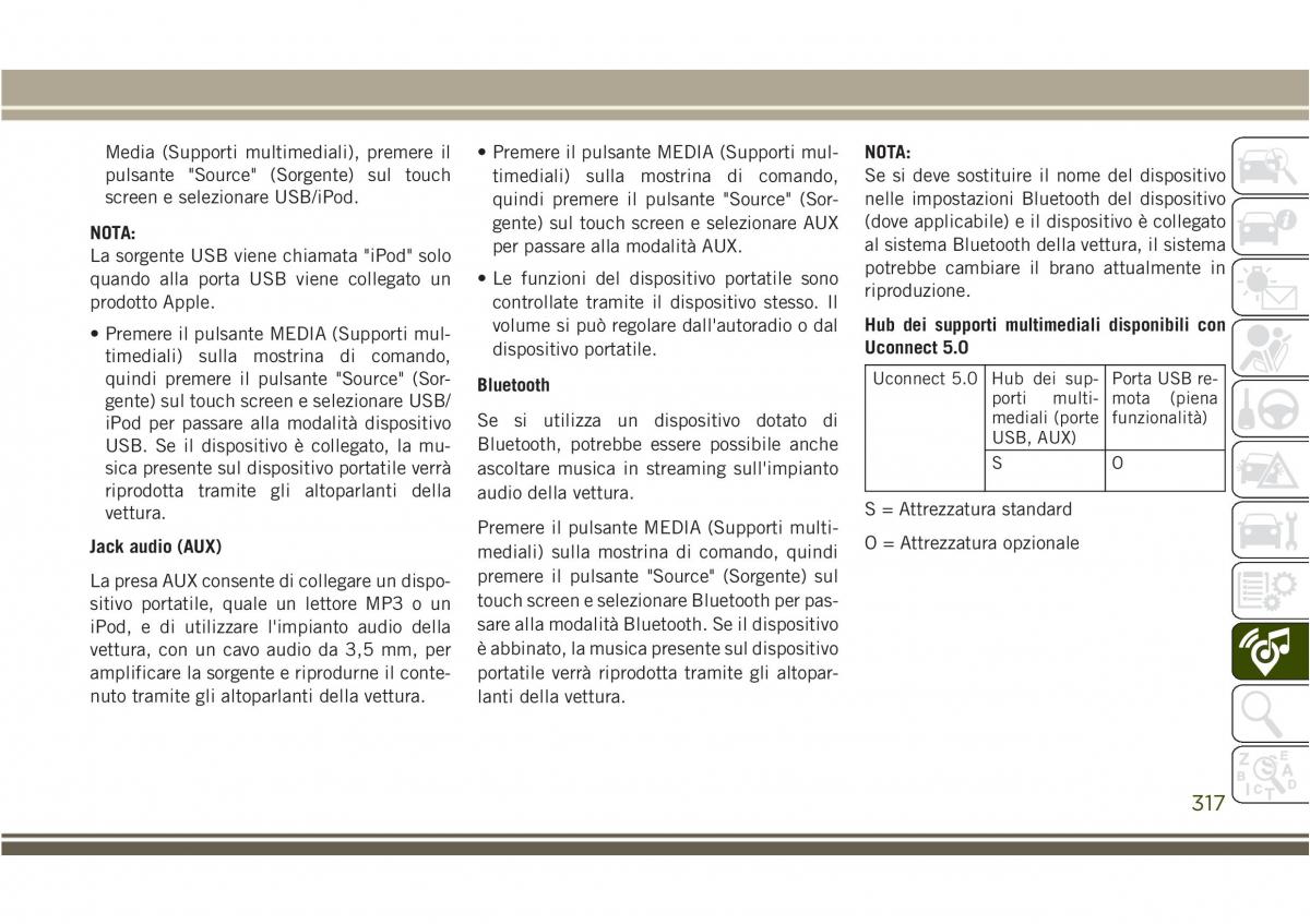 Jeep Compass II 2 manuale del proprietario / page 319