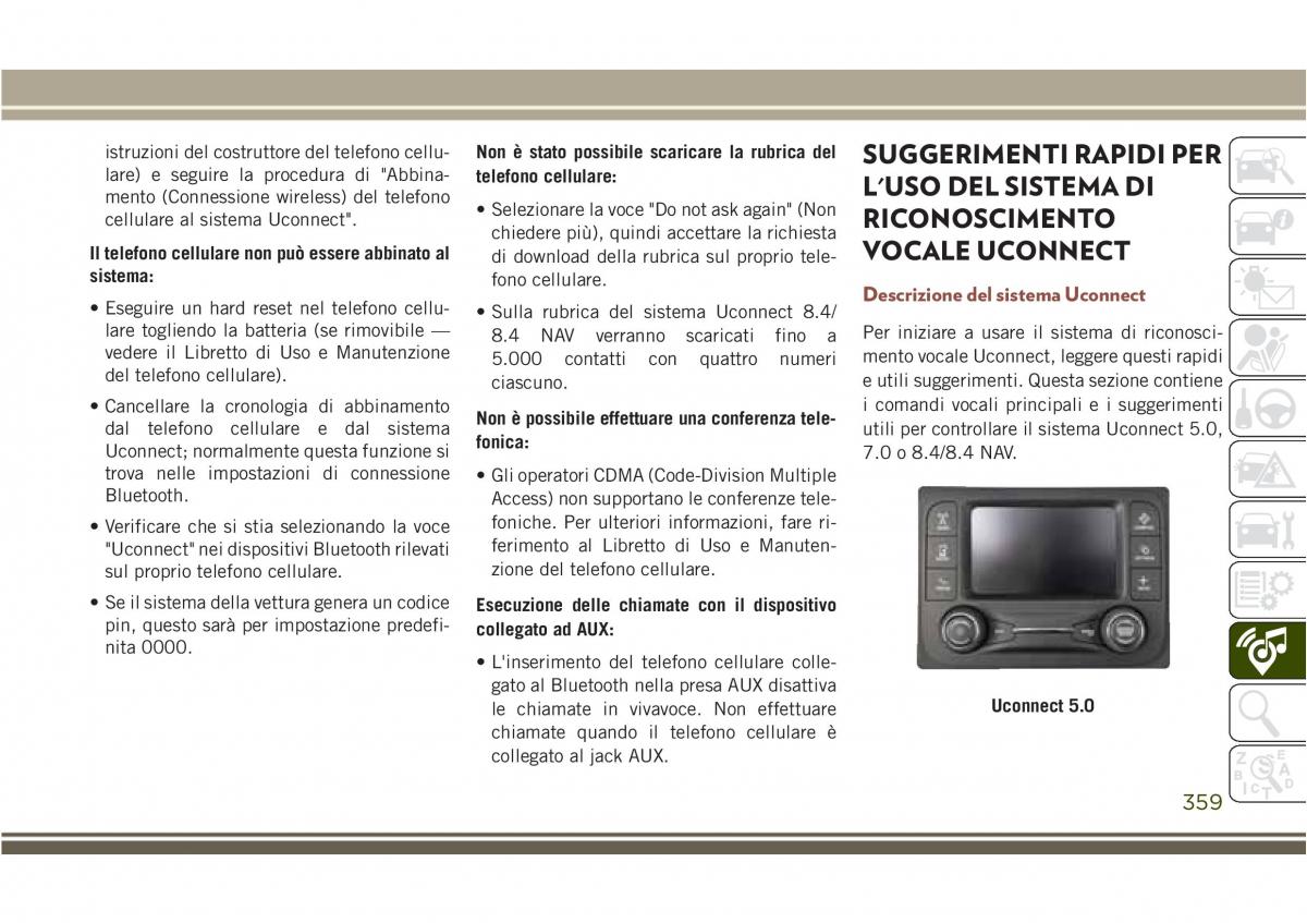 Jeep Compass II 2 manuale del proprietario / page 361