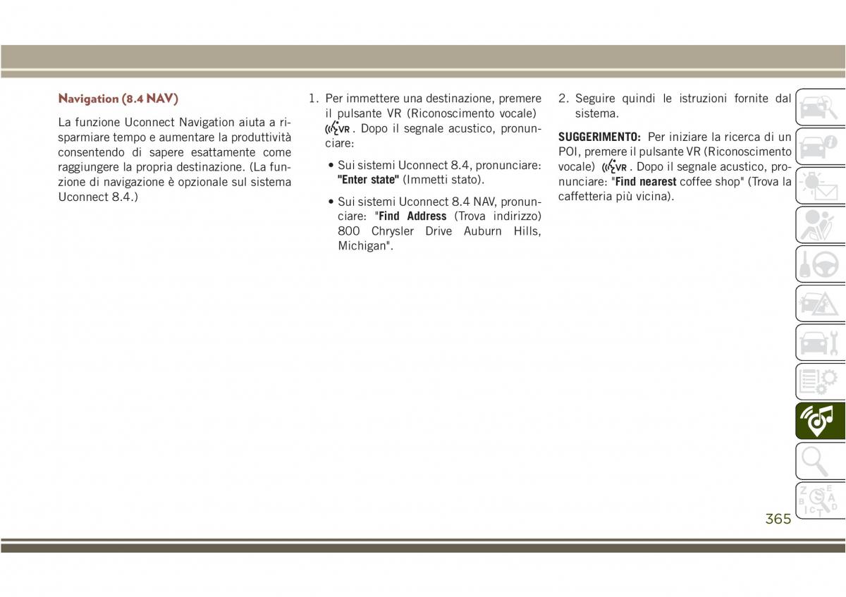 Jeep Compass II 2 manuale del proprietario / page 367