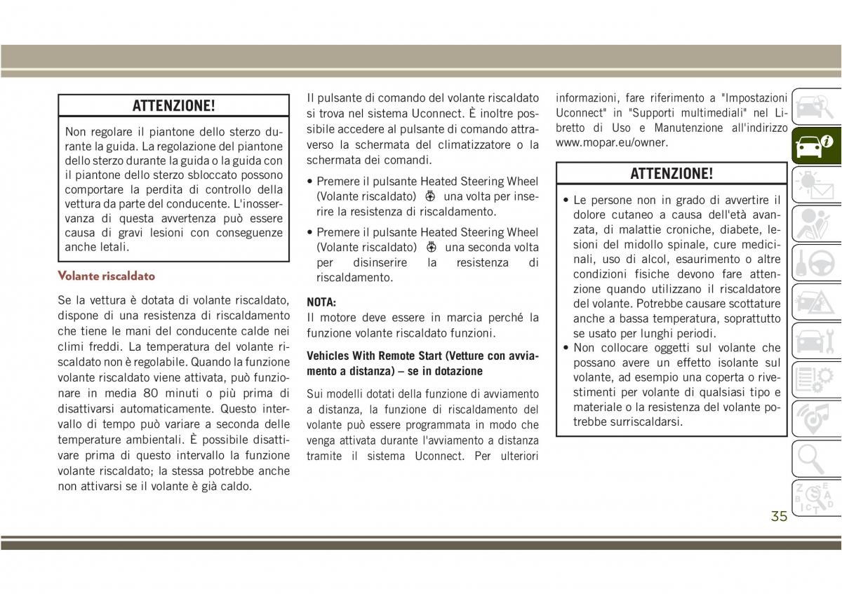 Jeep Compass II 2 manuale del proprietario / page 37