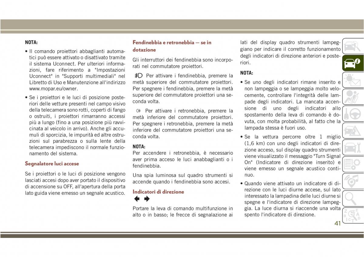 Jeep Compass II 2 manuale del proprietario / page 43