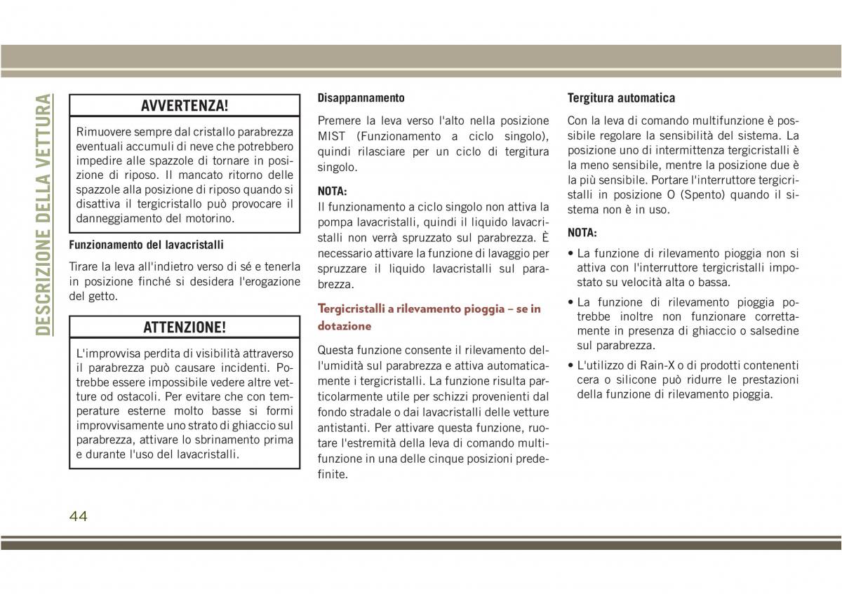 Jeep Compass II 2 manuale del proprietario / page 46