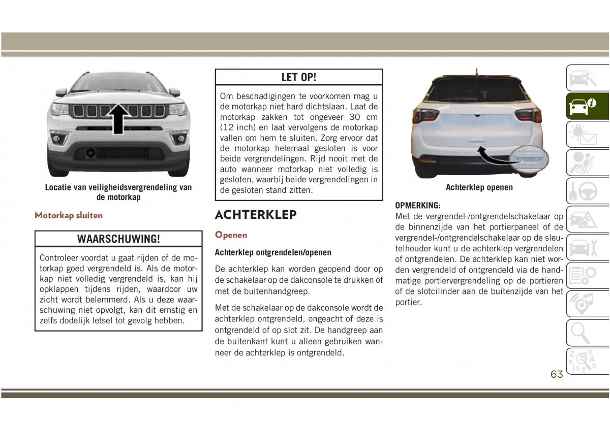 Jeep Compass II 2 handleiding / page 65