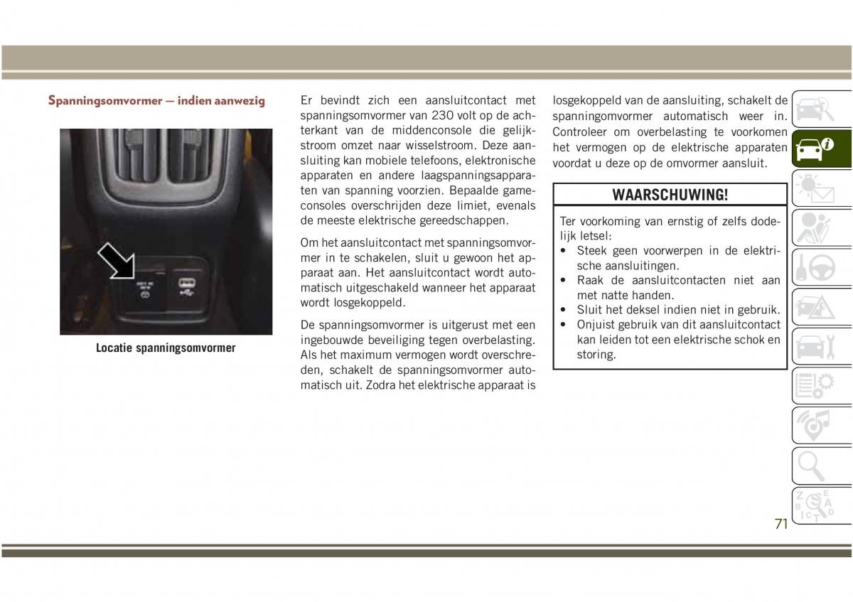 Jeep Compass II 2 handleiding / page 73