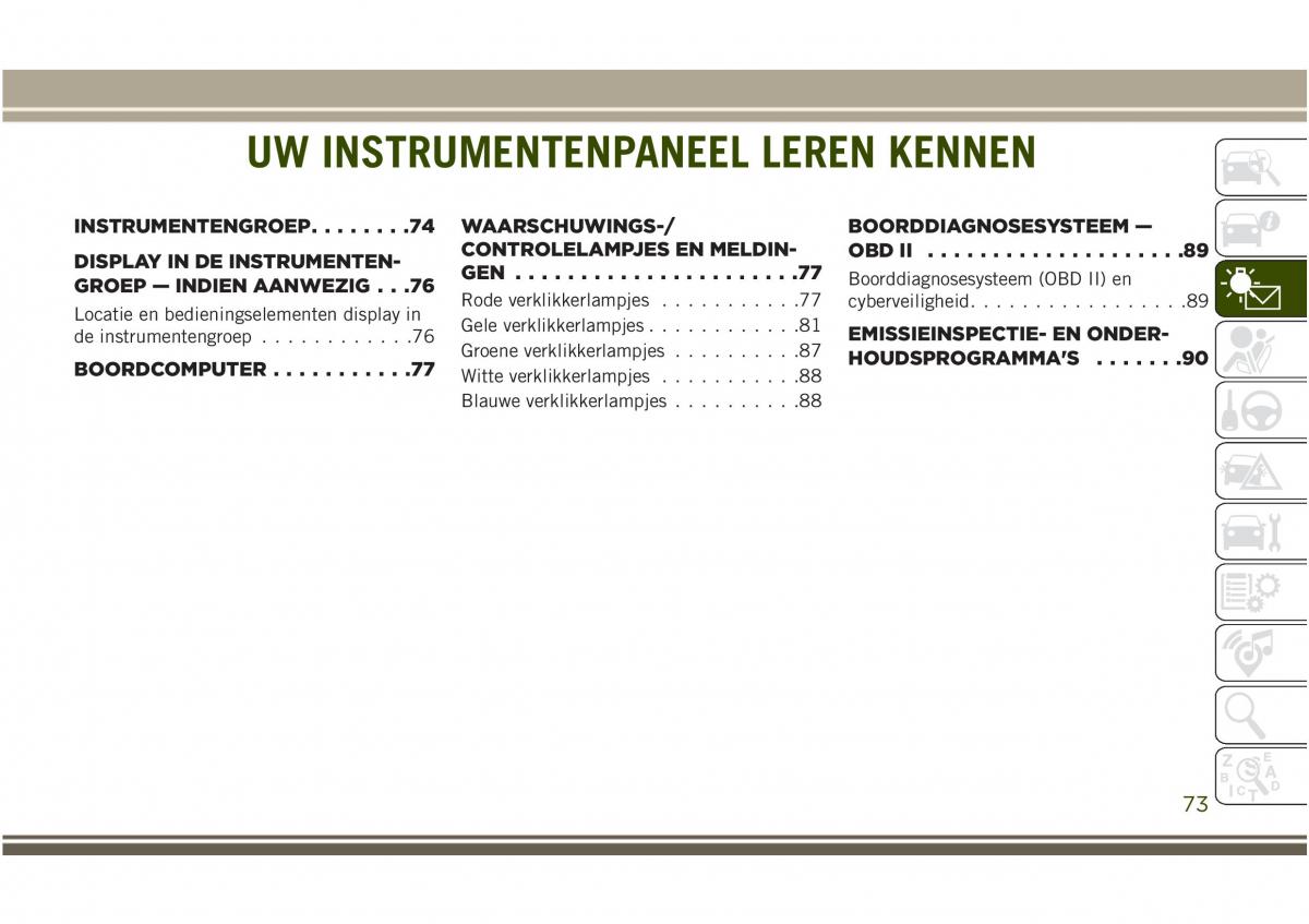 Jeep Compass II 2 handleiding / page 75