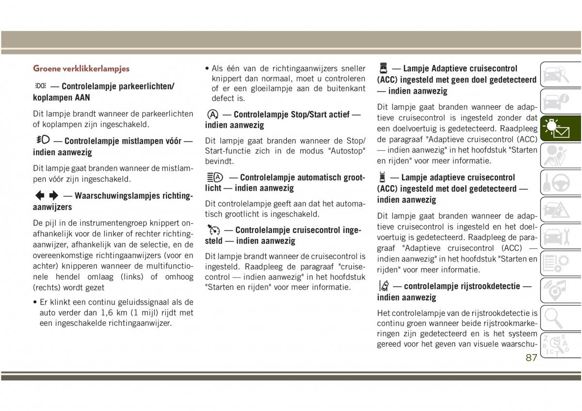 Jeep Compass II 2 handleiding / page 89