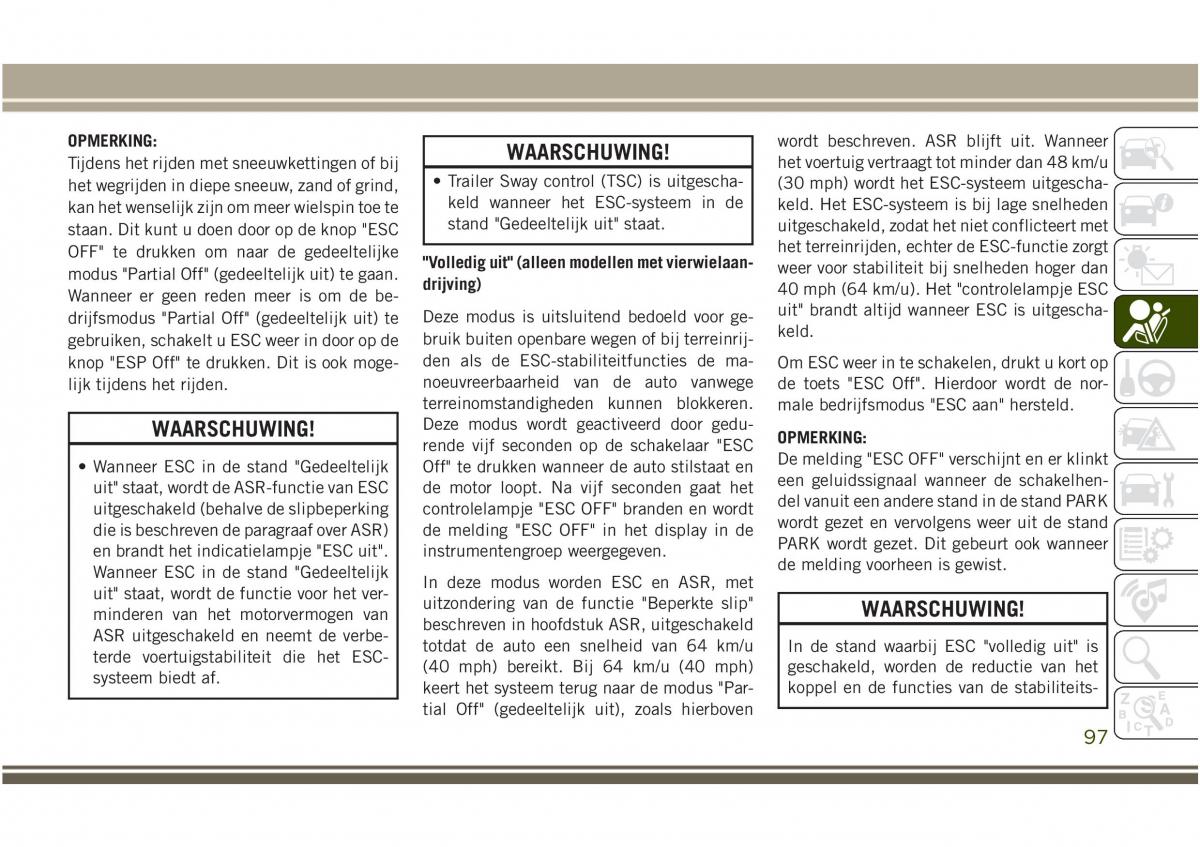 Jeep Compass II 2 handleiding / page 99