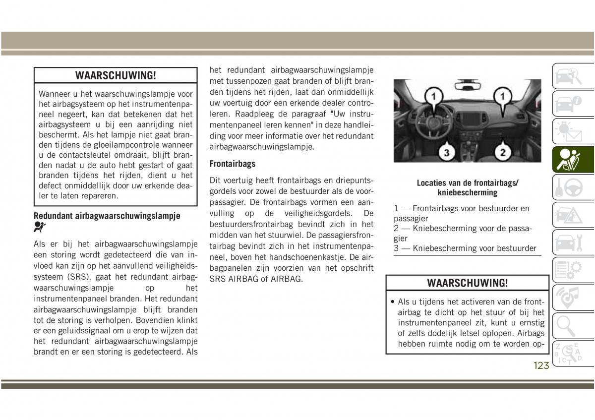 Jeep Compass II 2 handleiding / page 125