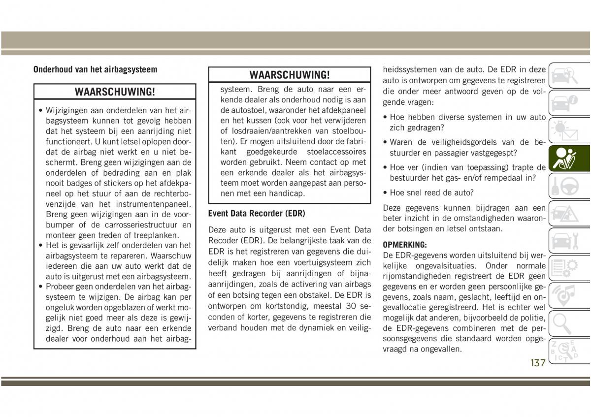 Jeep Compass II 2 handleiding / page 139