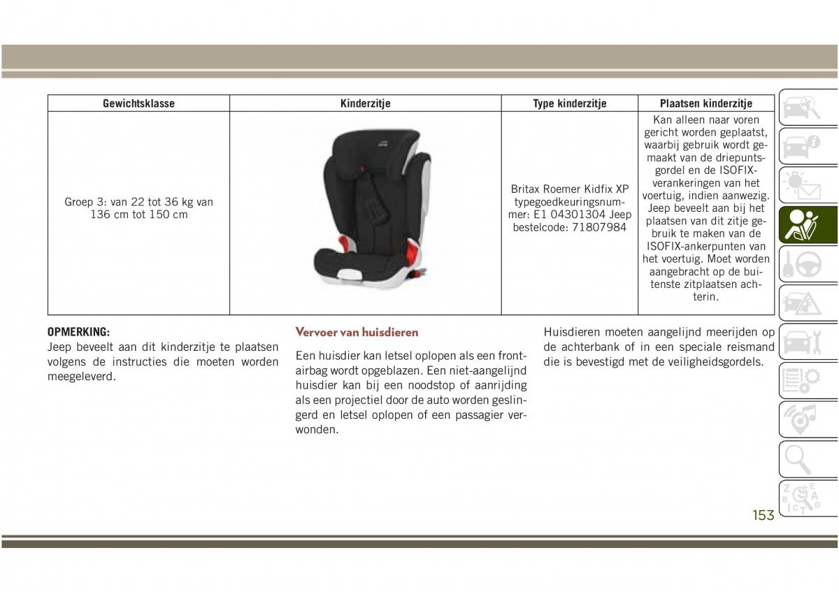 Jeep Compass II 2 handleiding / page 155