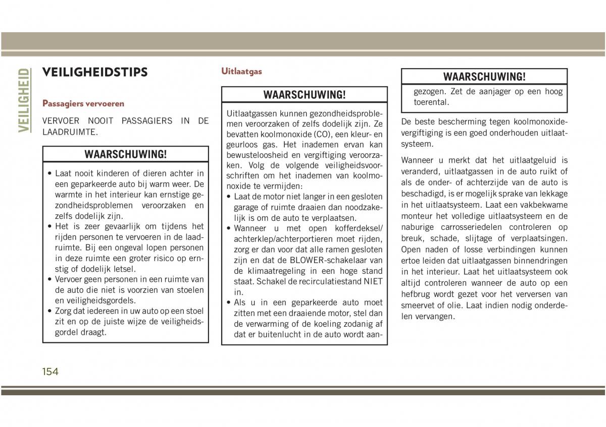 Jeep Compass II 2 handleiding / page 156