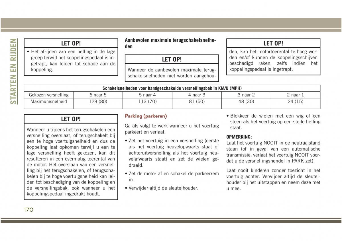 Jeep Compass II 2 handleiding / page 172