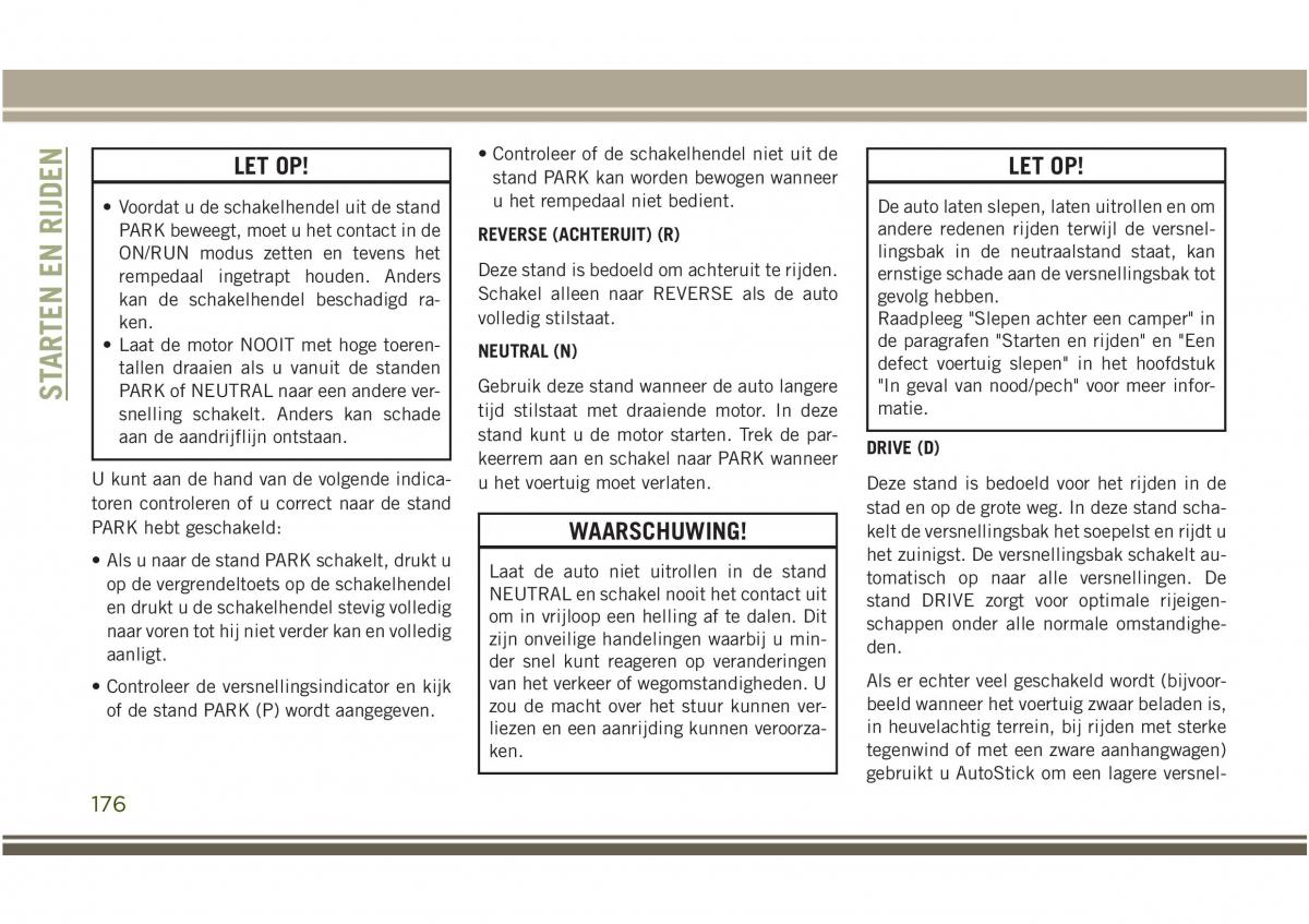 Jeep Compass II 2 handleiding / page 178