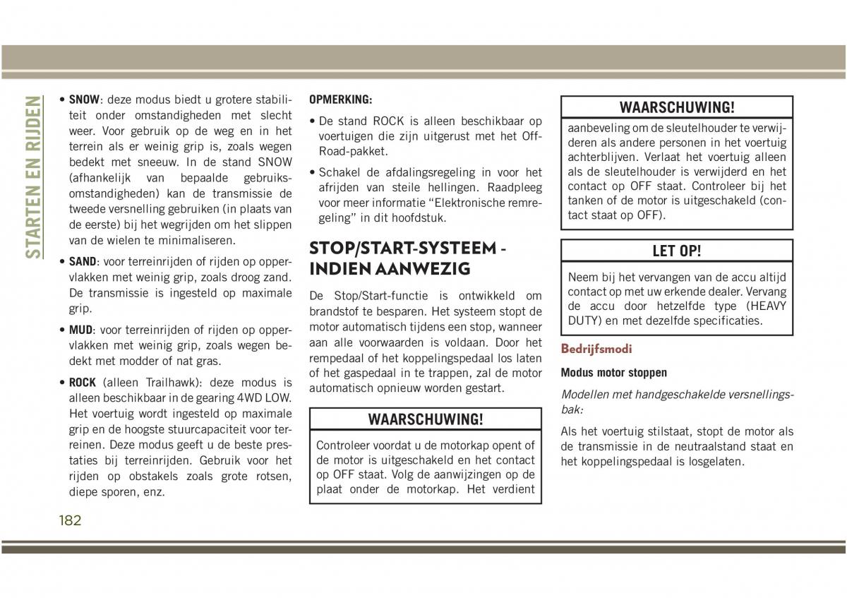 Jeep Compass II 2 handleiding / page 184