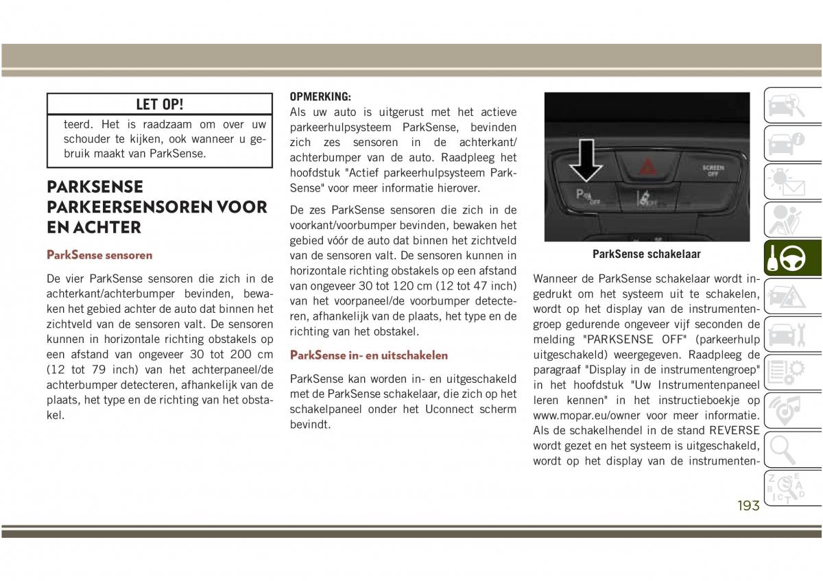 Jeep Compass II 2 handleiding / page 195