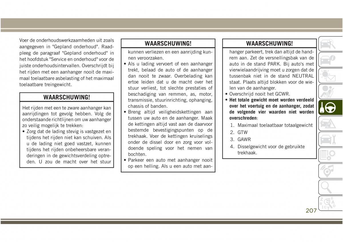 Jeep Compass II 2 handleiding / page 209