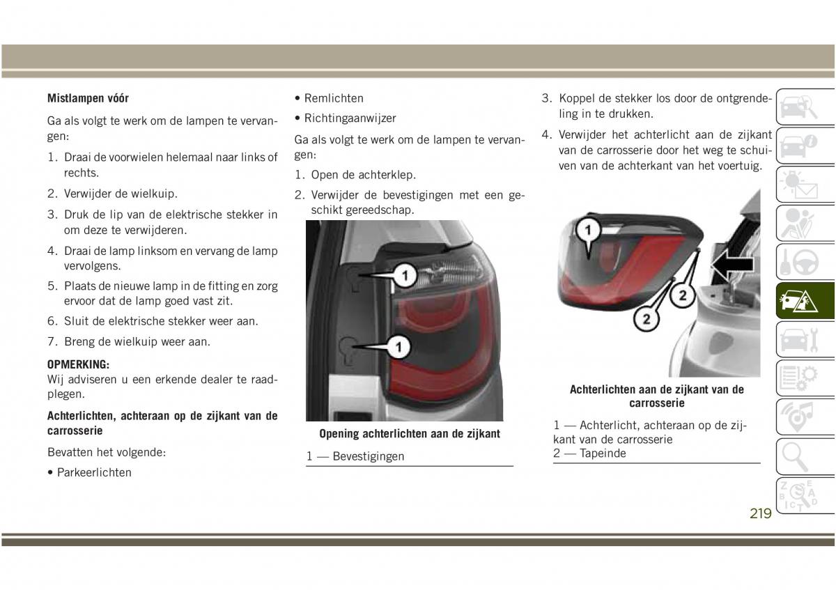 Jeep Compass II 2 handleiding / page 221