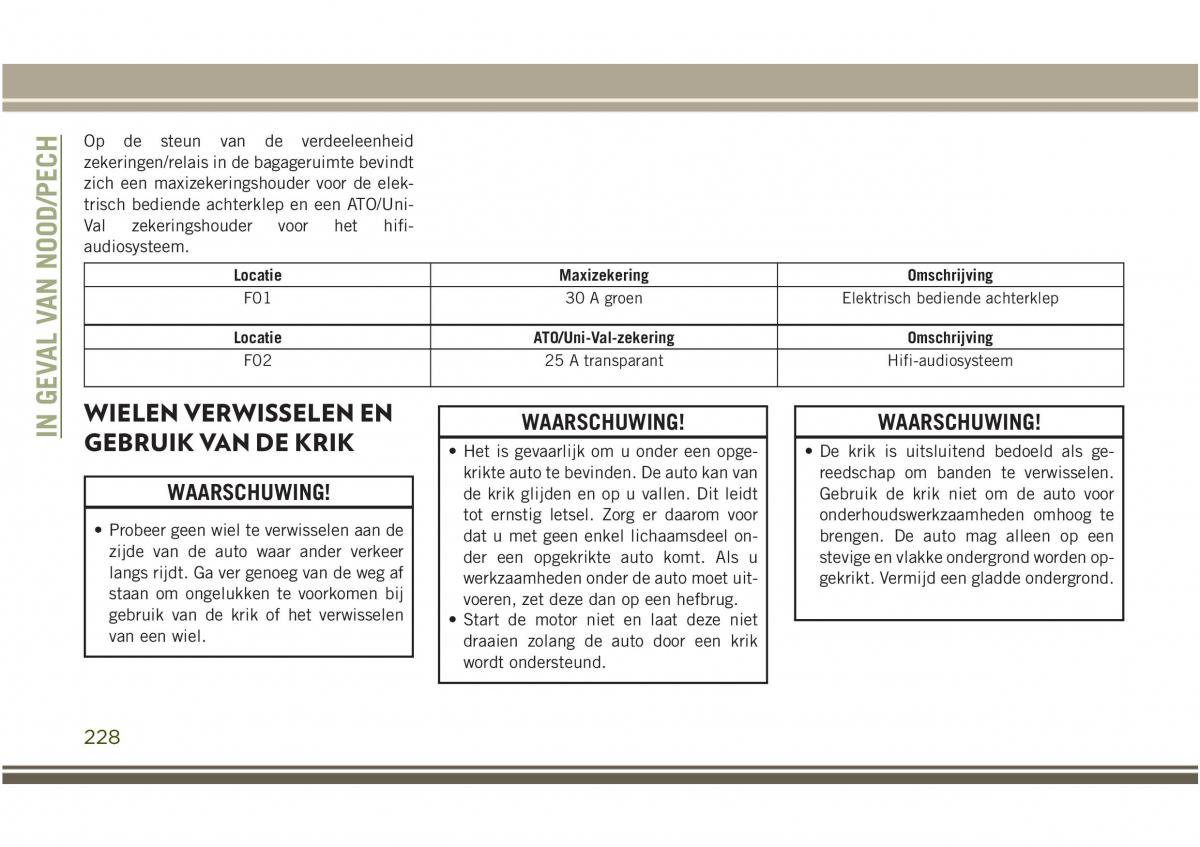 Jeep Compass II 2 handleiding / page 230