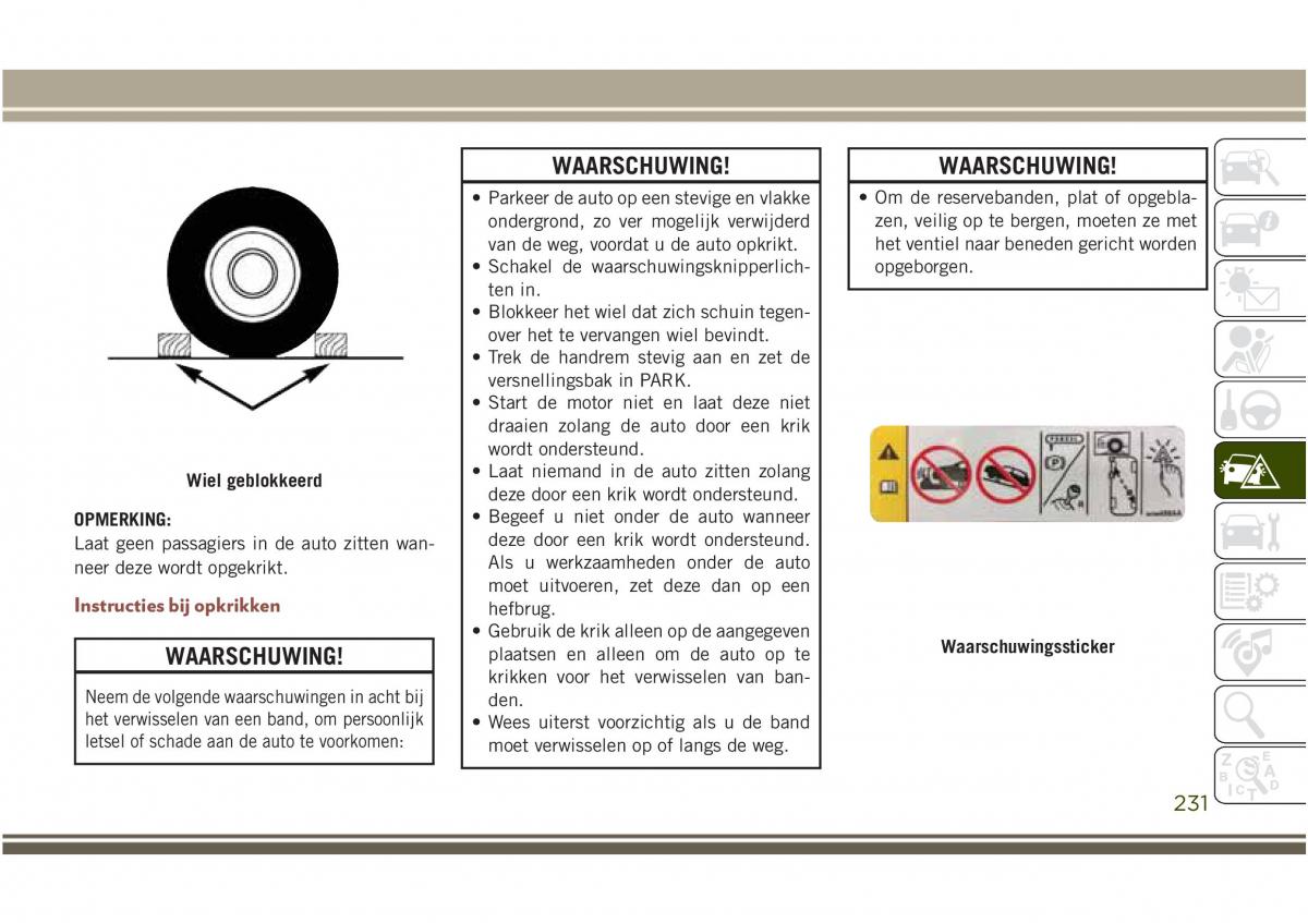 Jeep Compass II 2 handleiding / page 233