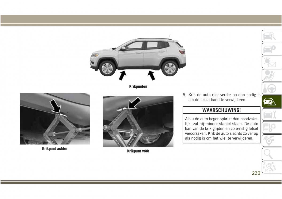 Jeep Compass II 2 handleiding / page 235