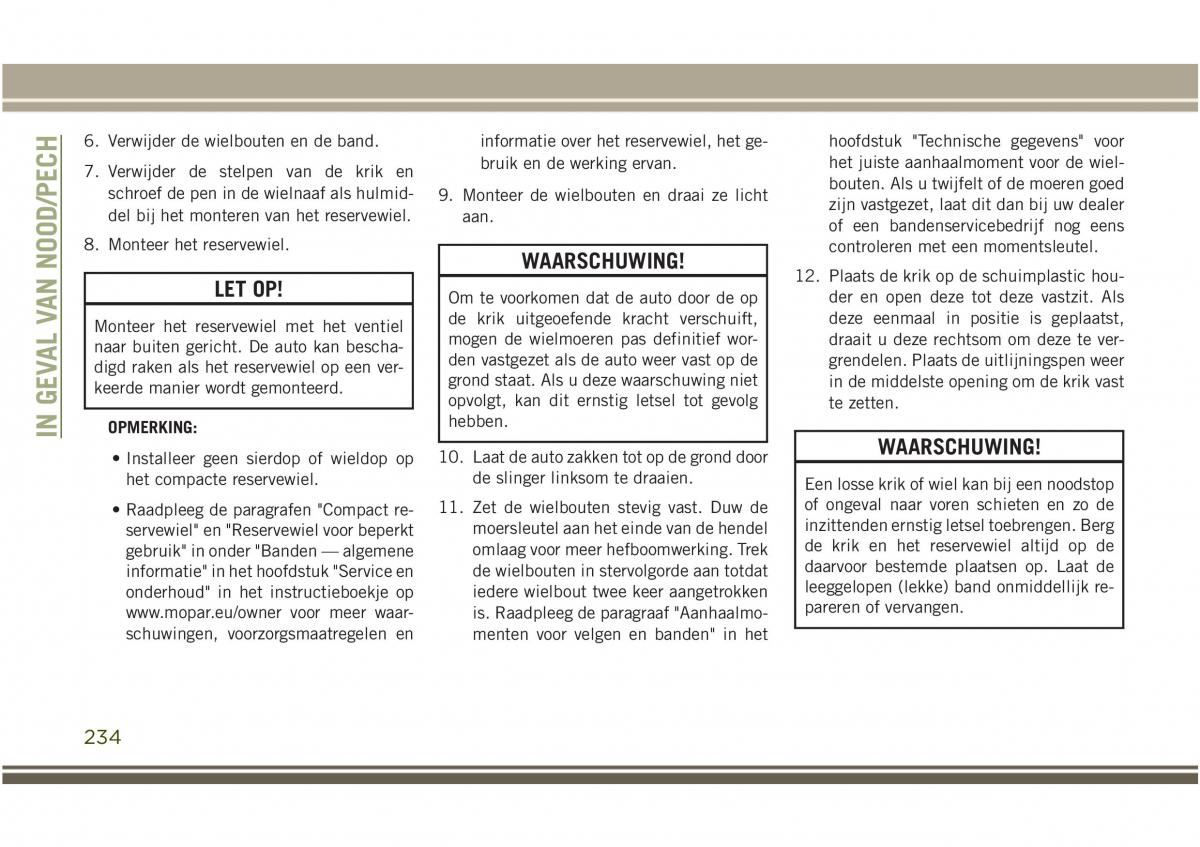 Jeep Compass II 2 handleiding / page 236