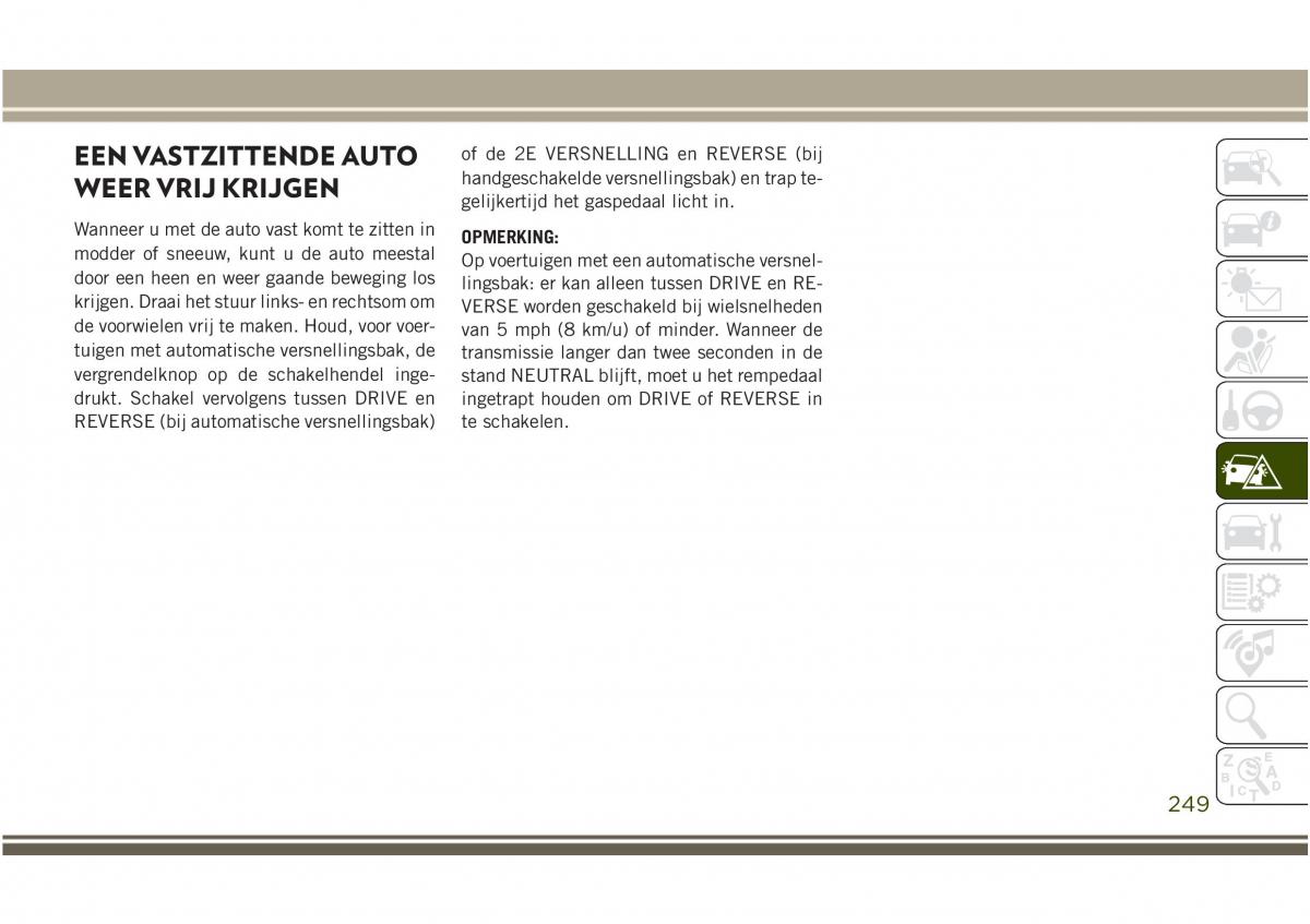 Jeep Compass II 2 handleiding / page 251