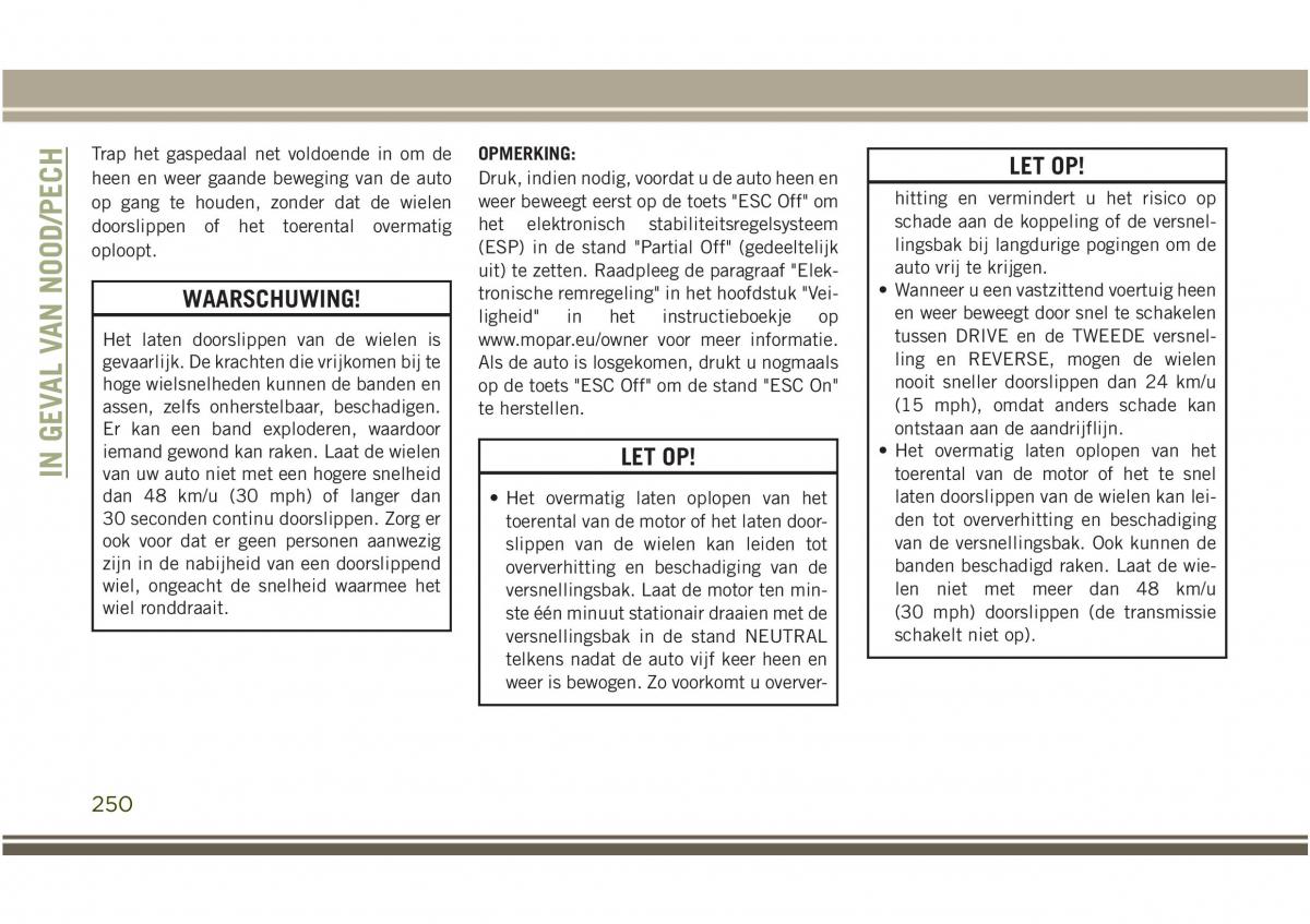 Jeep Compass II 2 handleiding / page 252