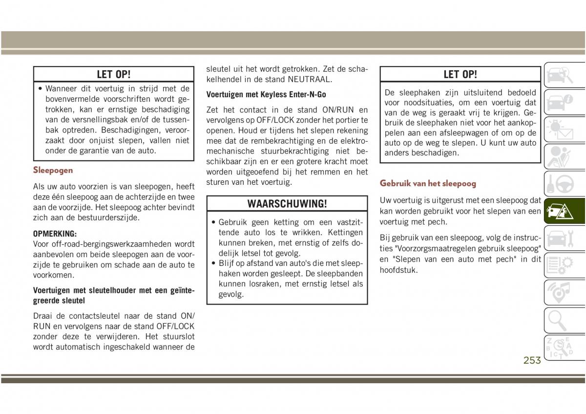 Jeep Compass II 2 handleiding / page 255