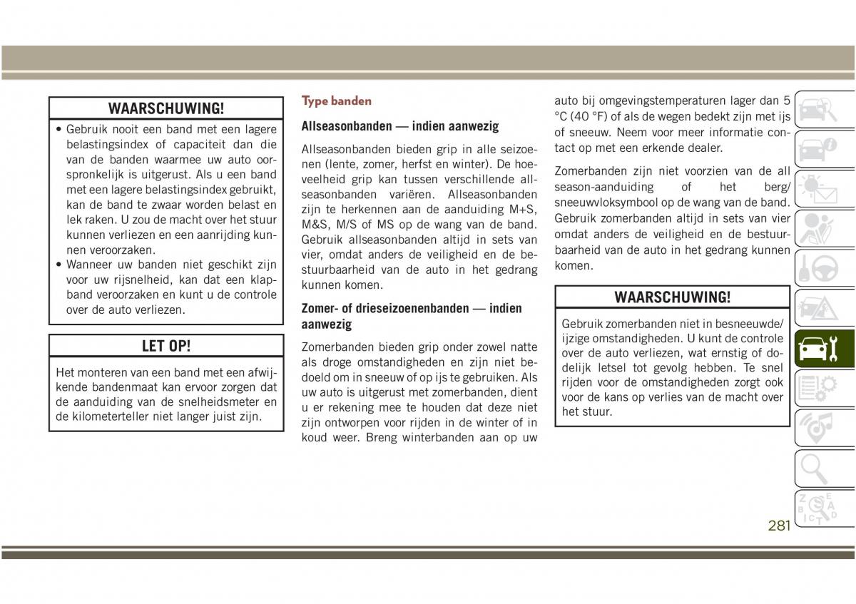 Jeep Compass II 2 handleiding / page 283