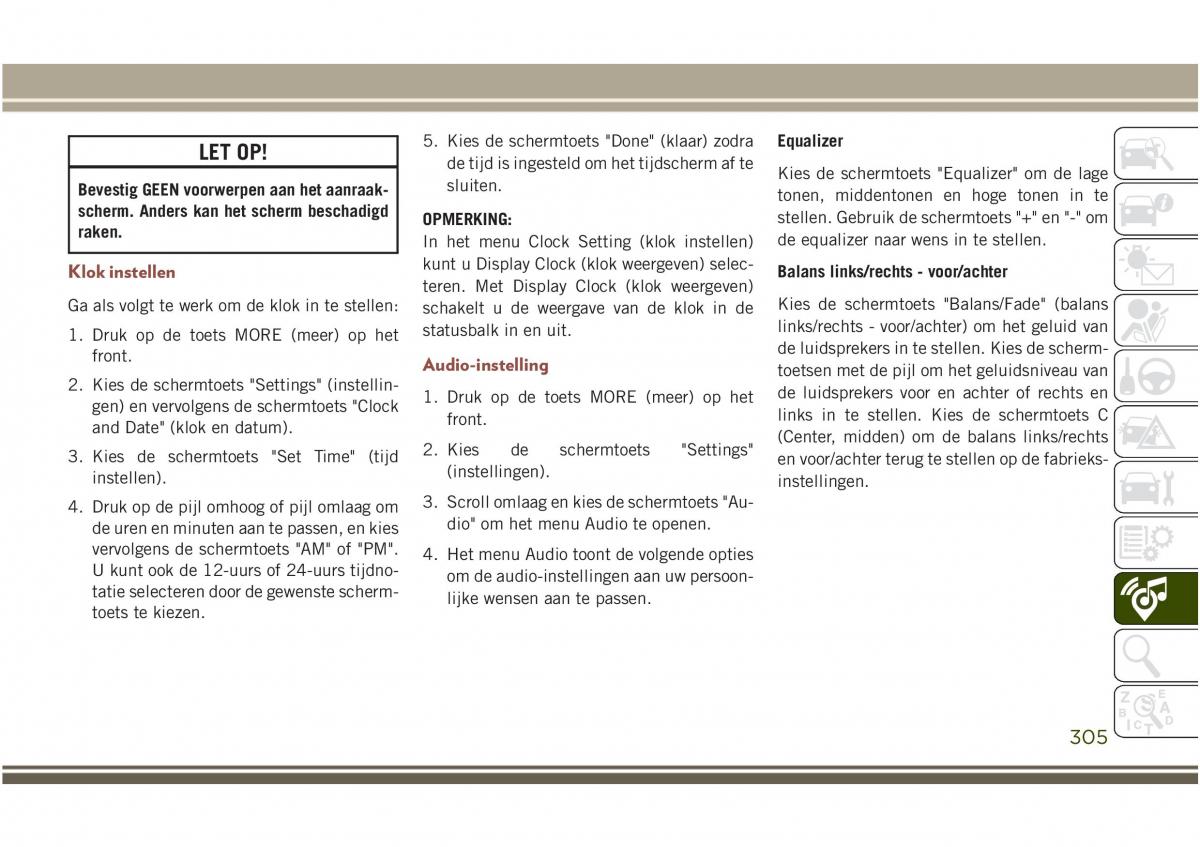 Jeep Compass II 2 handleiding / page 307