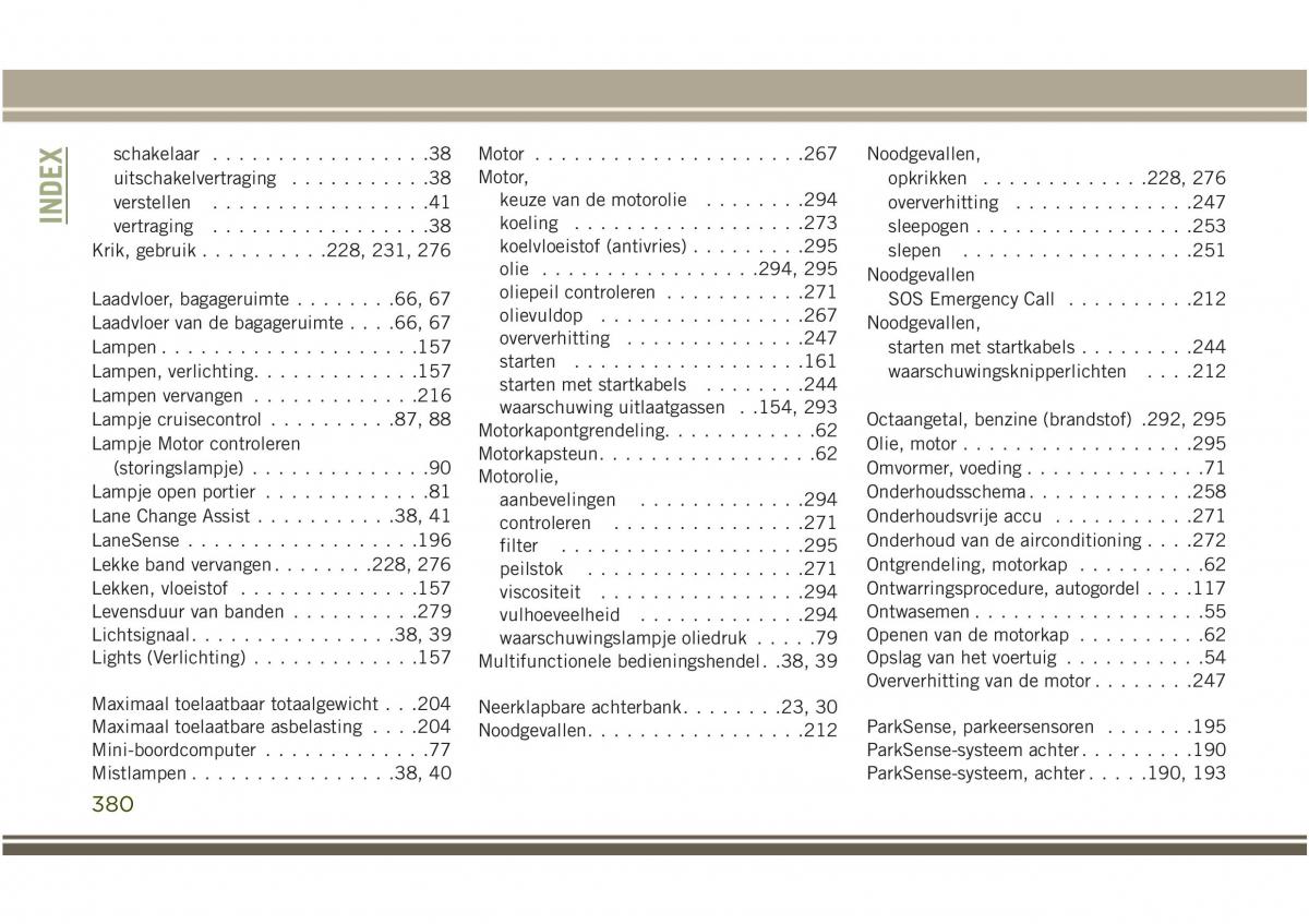 Jeep Compass II 2 handleiding / page 382