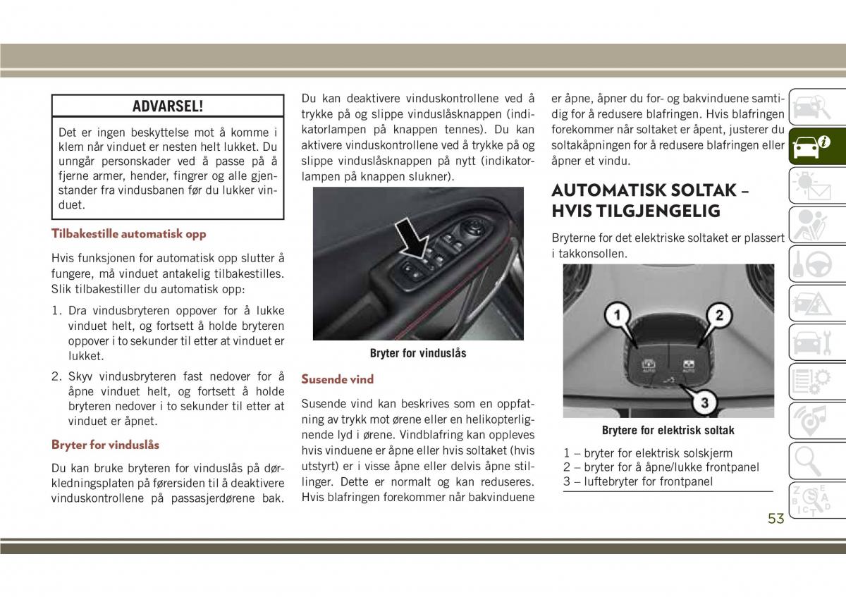 Jeep Compass II 2 bruksanvisningen / page 55