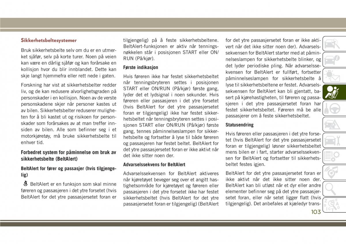 Jeep Compass II 2 bruksanvisningen / page 105