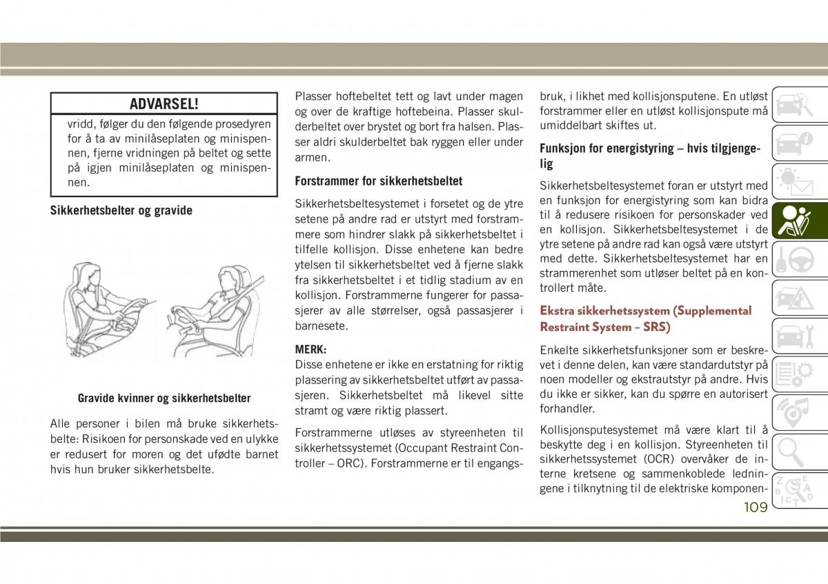 Jeep Compass II 2 bruksanvisningen / page 111