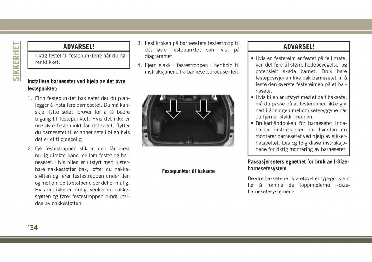 Jeep Compass II 2 bruksanvisningen / page 136