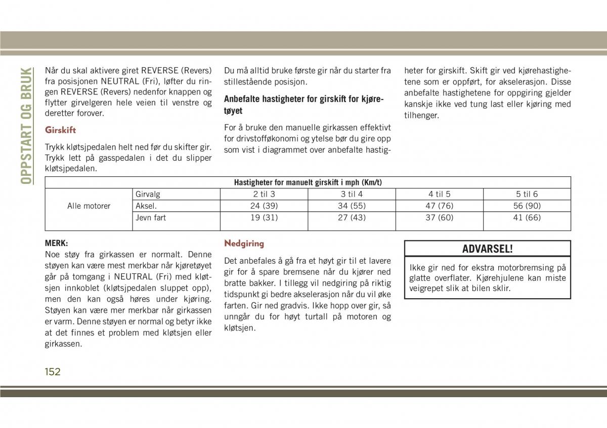 Jeep Compass II 2 bruksanvisningen / page 154