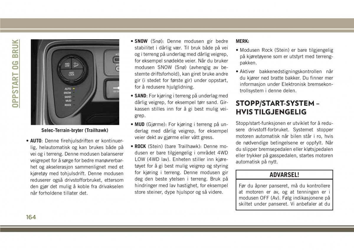 Jeep Compass II 2 bruksanvisningen / page 166