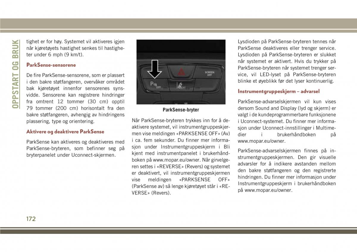 Jeep Compass II 2 bruksanvisningen / page 174