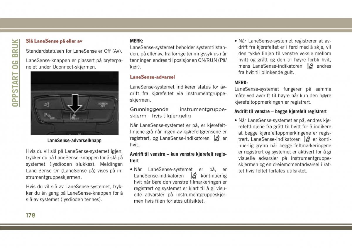 Jeep Compass II 2 bruksanvisningen / page 180