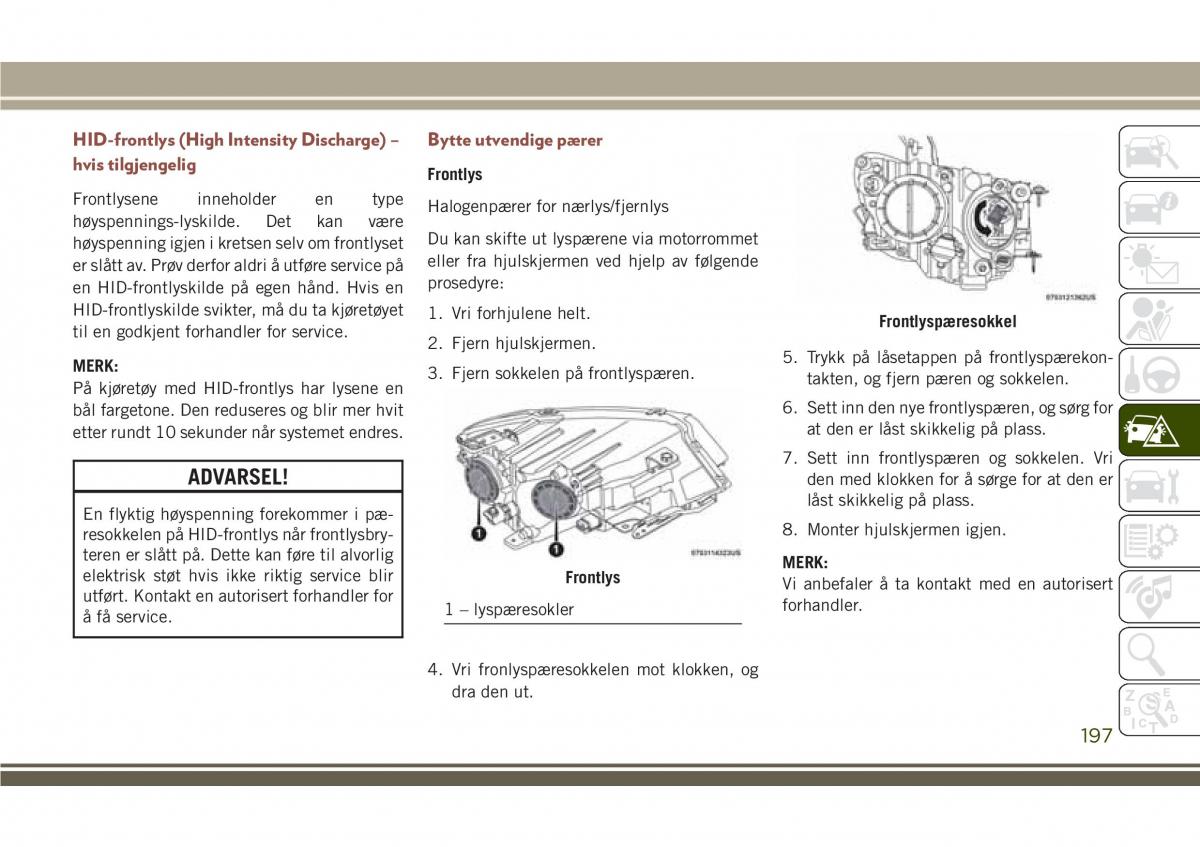 Jeep Compass II 2 bruksanvisningen / page 199