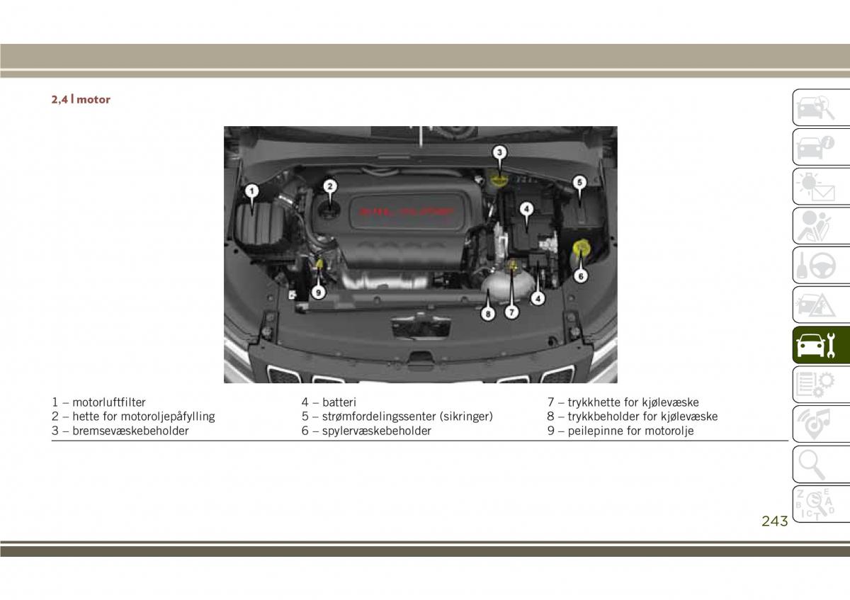 Jeep Compass II 2 bruksanvisningen / page 245