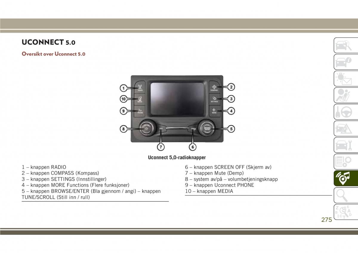 Jeep Compass II 2 bruksanvisningen / page 277