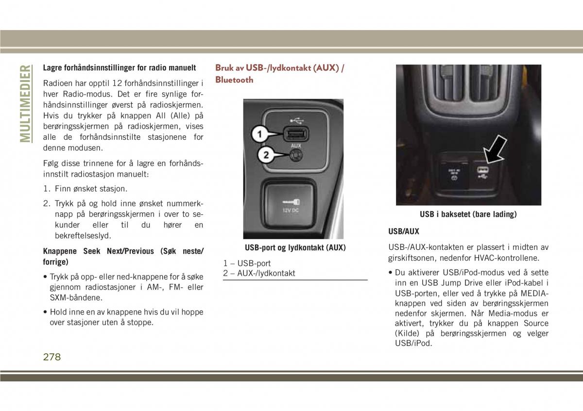 Jeep Compass II 2 bruksanvisningen / page 280