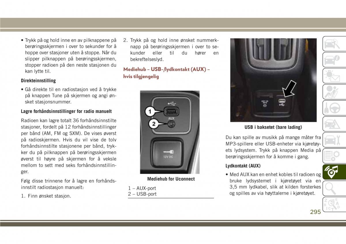 Jeep Compass II 2 bruksanvisningen / page 297