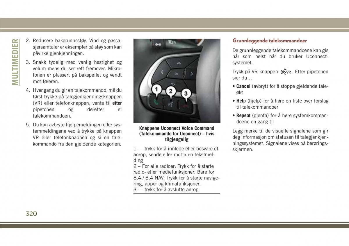 Jeep Compass II 2 bruksanvisningen / page 322