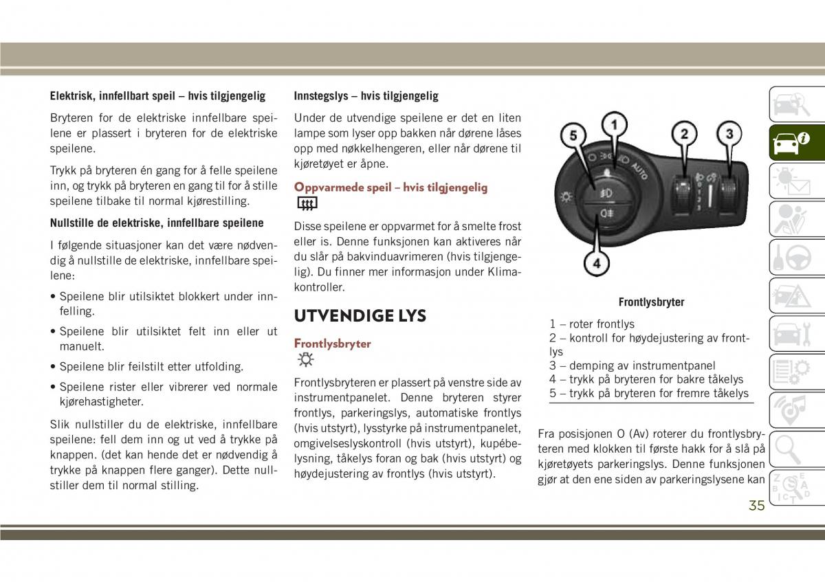 Jeep Compass II 2 bruksanvisningen / page 37