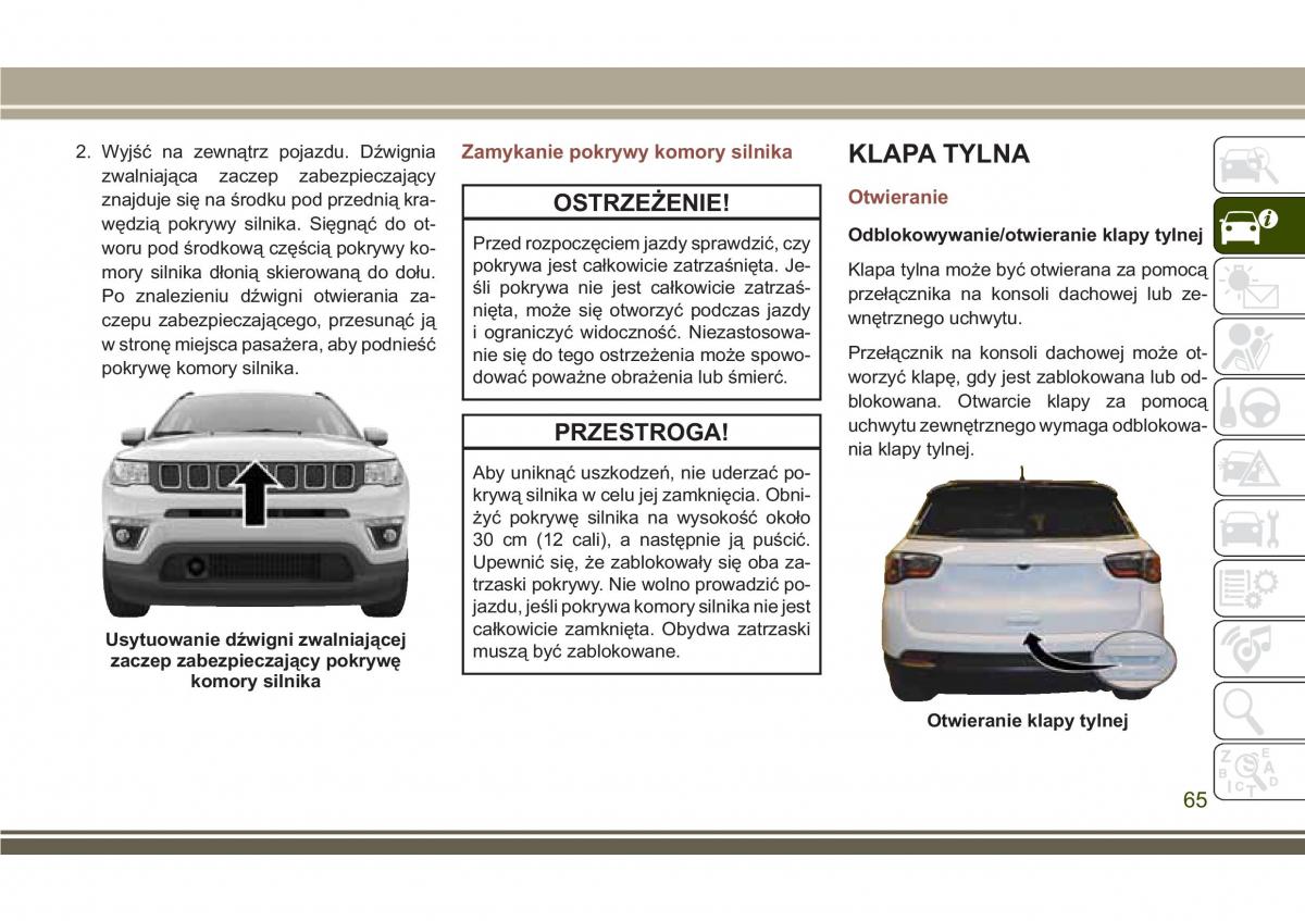 Jeep Compass II 2 instrukcja obslugi / page 67