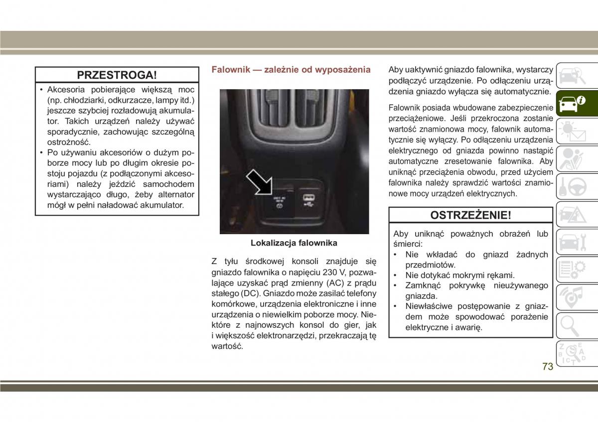 Jeep Compass II 2 instrukcja obslugi / page 75