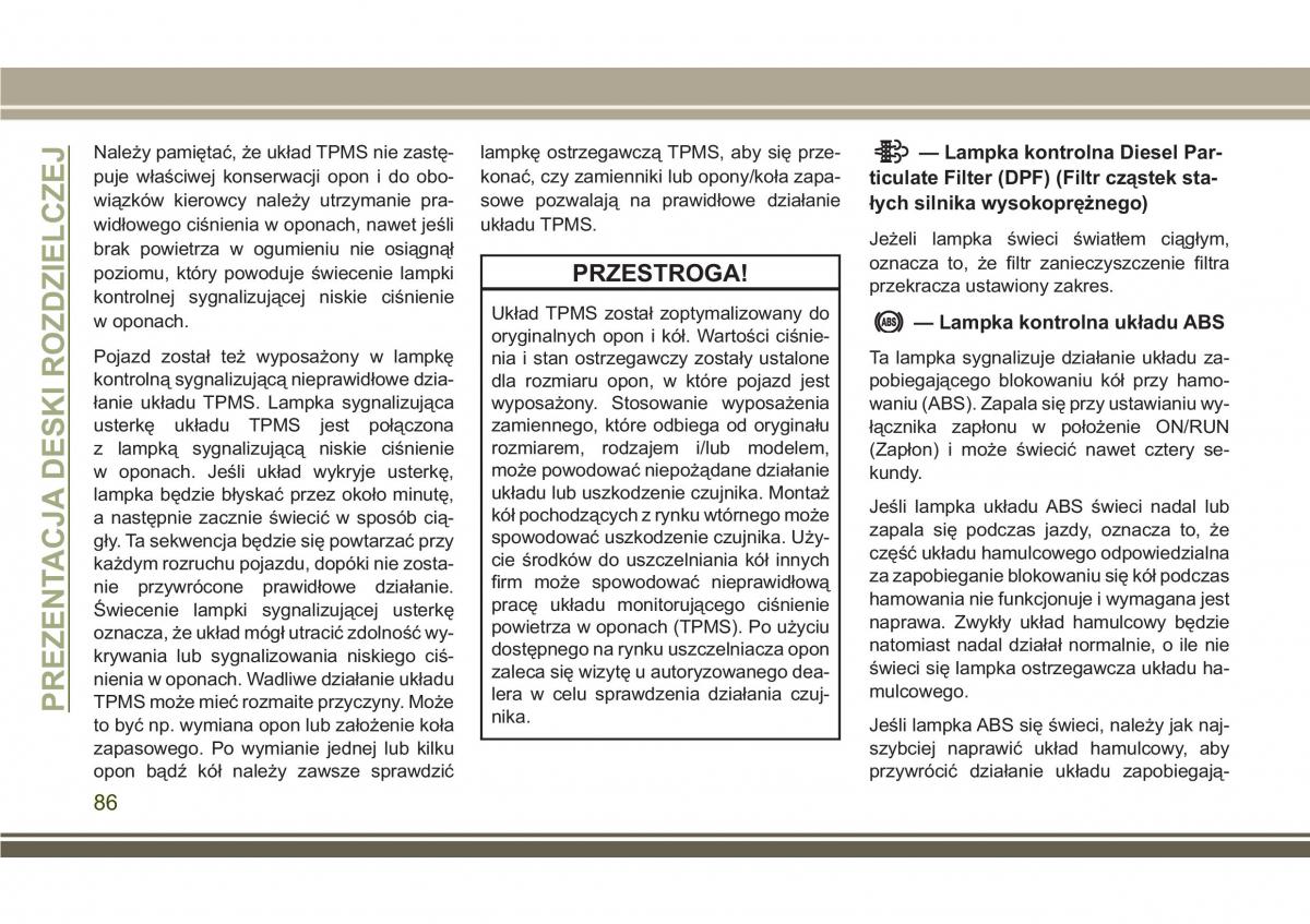 Jeep Compass II 2 instrukcja obslugi / page 88